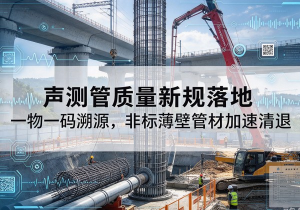 巧家声测管质量新规落地，一物一码溯源，非标薄壁管材加速清退